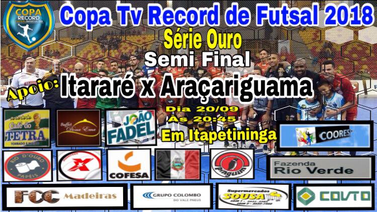 Itararé (SP) conhece adversário da Copa Tv Record de Futsal