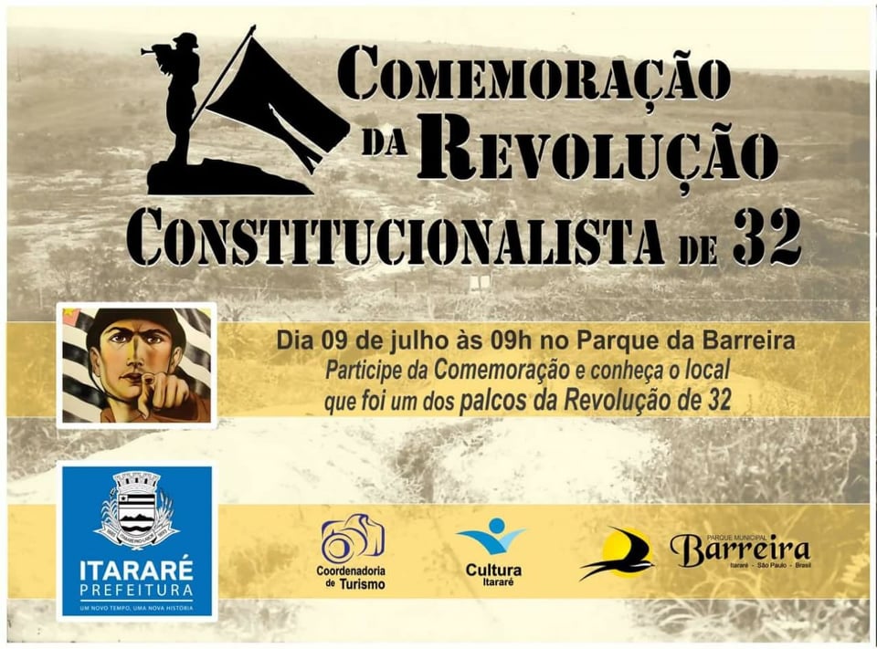 Prefeitura de Itararé (SP) promove ato cívico no Dia da Revolução Constitucionalista