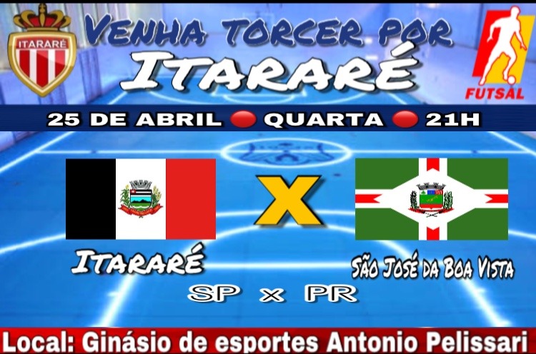 Futsal de Itararé (SP) faz amistoso nesta quarta-feira (25)