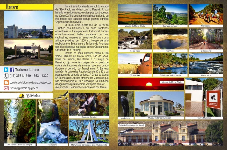 Coordenadoria de Turismo e Associação Comercial de Itararé lançam folder turístico