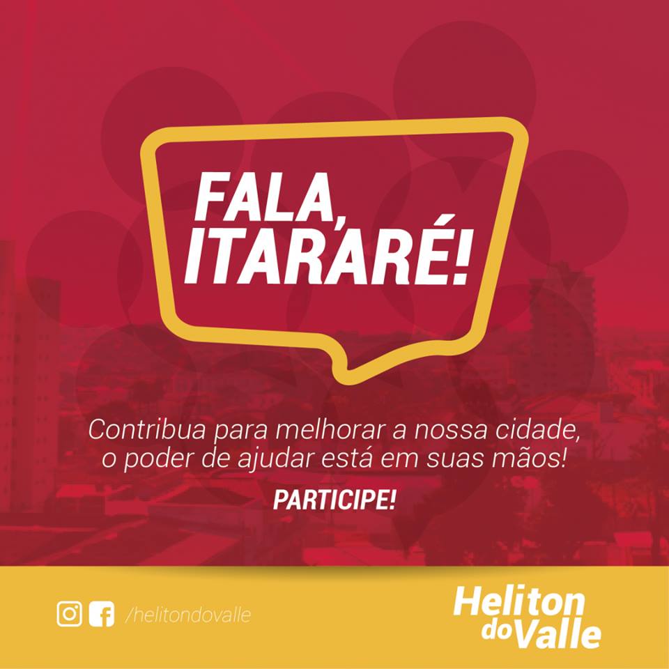 Prefeito Heliton do Valle inova e lança campanha virtual ‘Fala, Itararé’