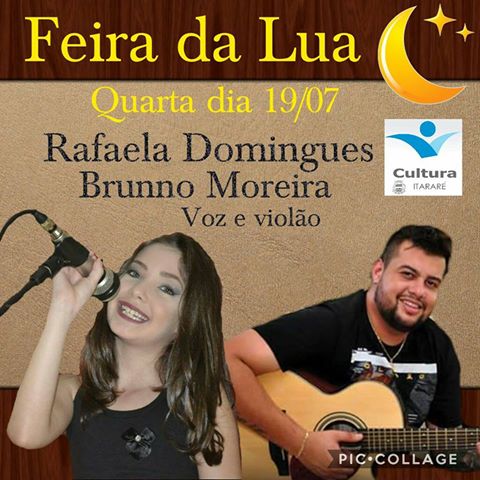 Rafaela Domingues e Brunno Moreira se apresentam quarta-feira (19) na Feira de Lua em Itararé