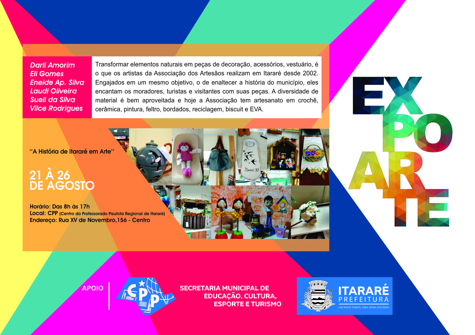 Quinta edição da ExpoArte de Itararé conta história do município