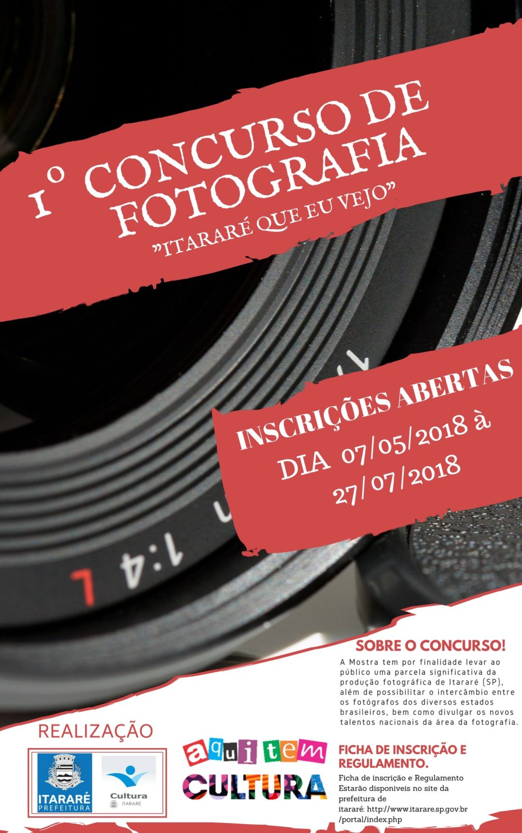 Terminam dia 27 as inscrições para o primeiro Concurso de Fotografia em Itararé (SP)