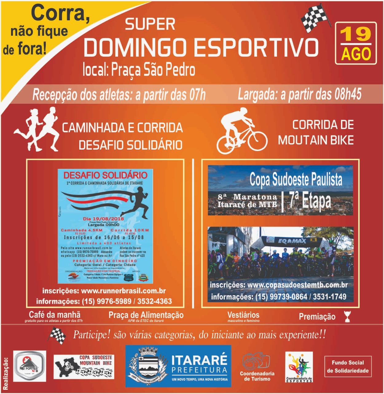 Itararé (SP) 125 anos: Prefeitura promove 1º Super Domingo Esportivo