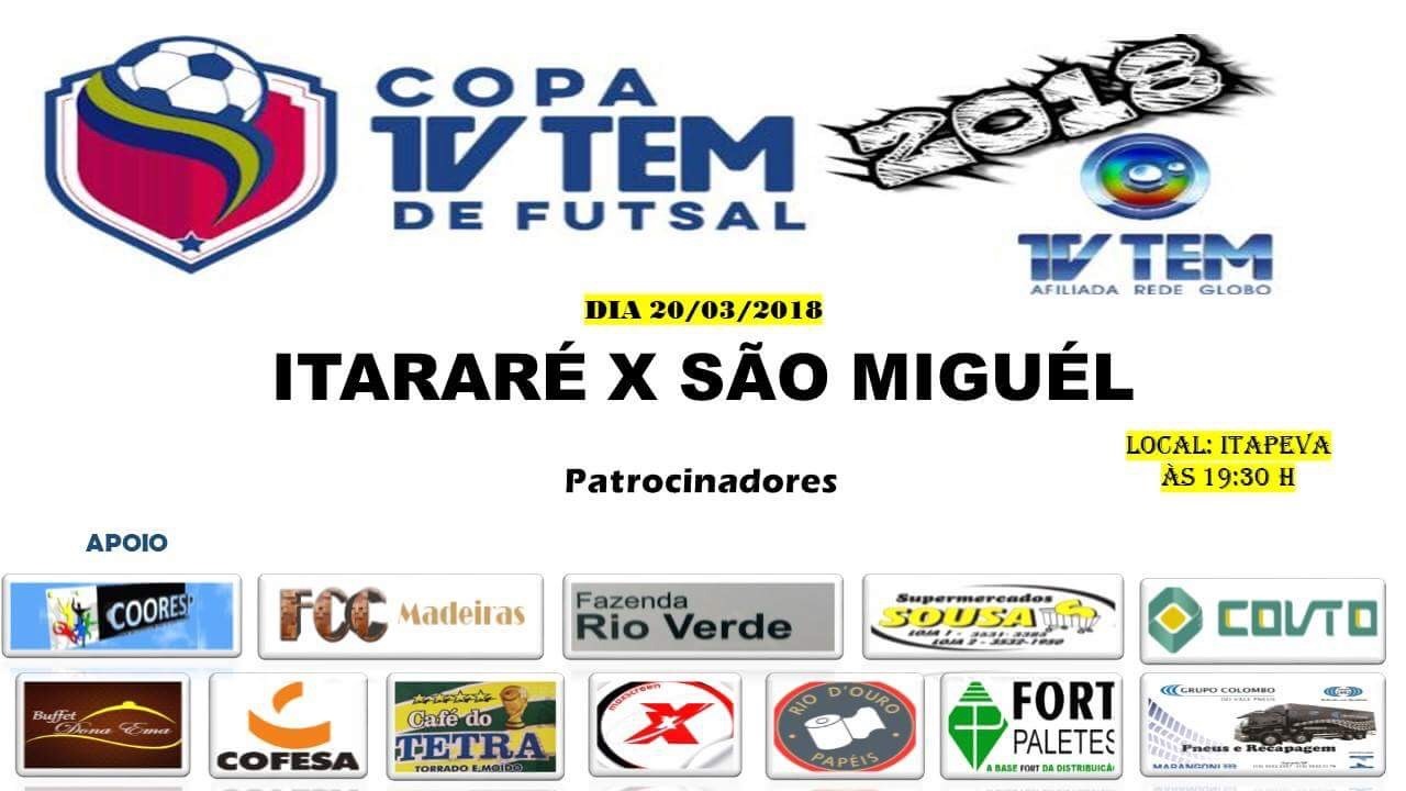Itararé (SP) estreia na Copa TV TEM de Futsal  nesta terça-feira (20)