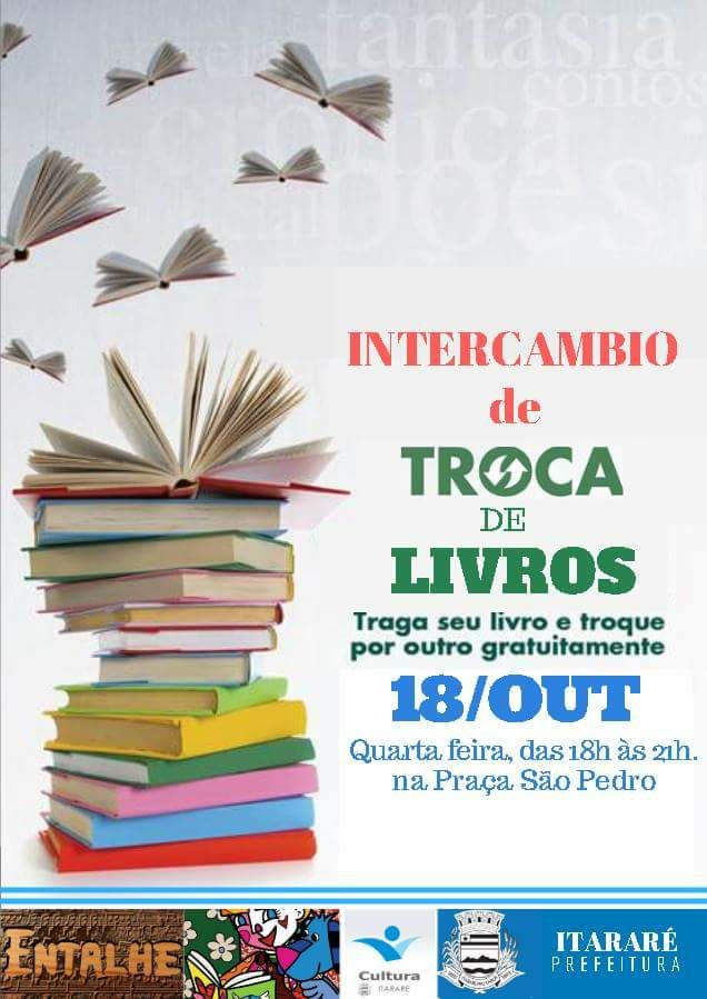 Cultura de Itararé (SP) realiza Intercâmbio de Troca de Livros nesta quarta-feira (18)