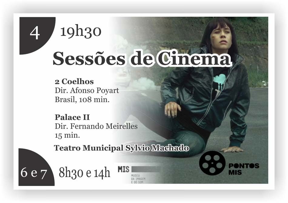 Sábado tem cinema no Teatro Municipal Sylvio Machado!