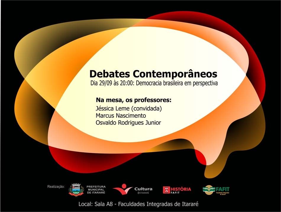 Debates Contemporâneos discute a democracia brasileira na próxima segunda-feira