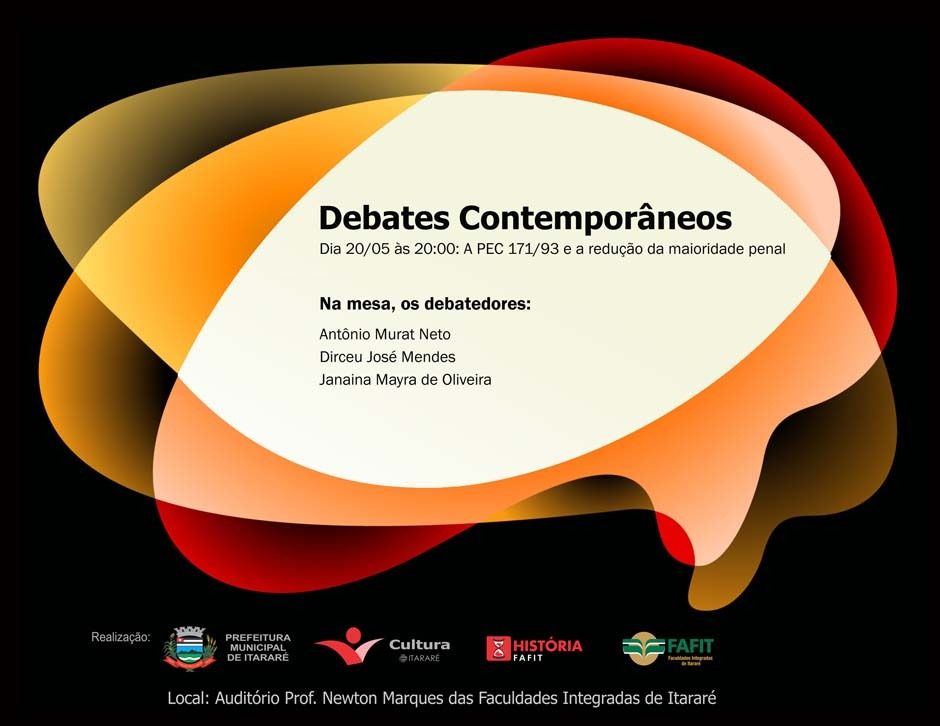 ‘Debates Contemporâneos’ de maio discute redução da maioridade penal no Brasil