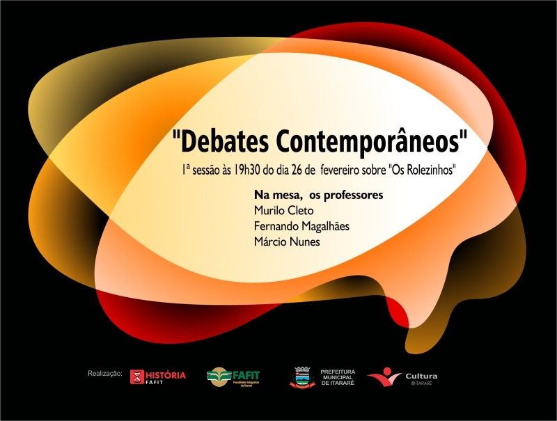 Quarta-feira acontece a primeira sessão do projeto “Debates Contemporâneos” com abordagem sobre a polêmica dos “rolezinhos”