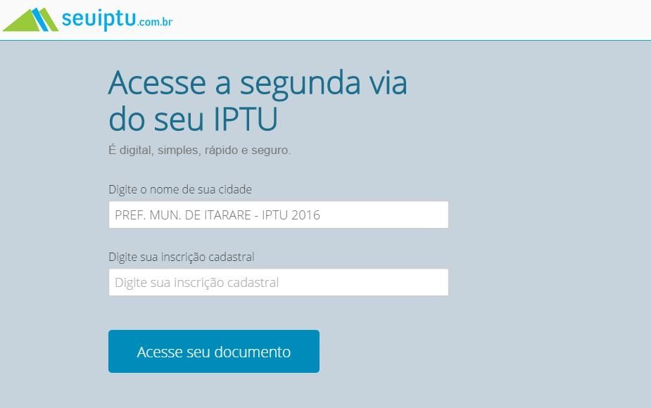 Prefeitura disponibiliza carnês do IPTU online