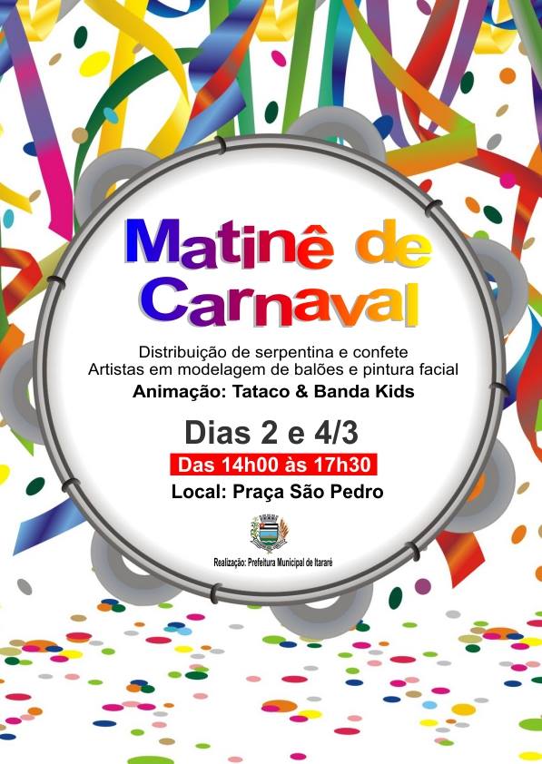 Matinê de Carnaval vai esquentar a Praça São Pedro!