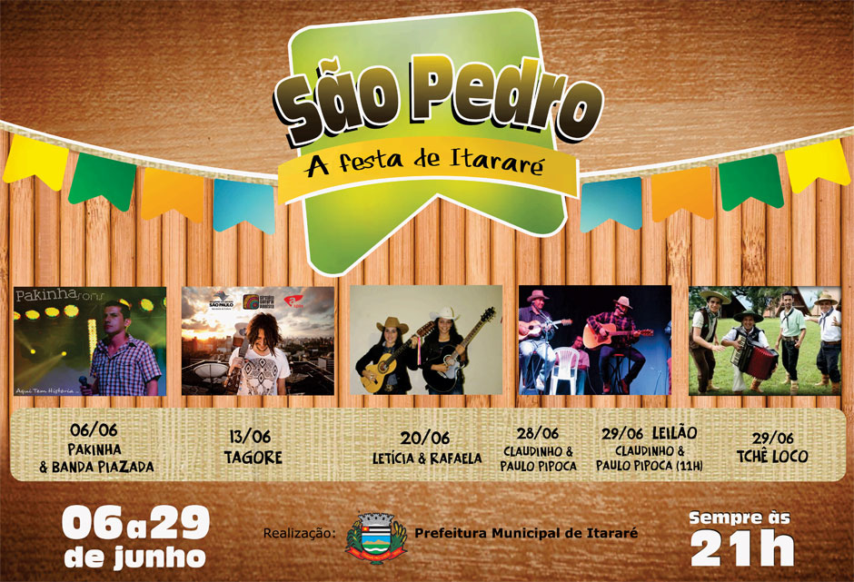 Começa neste sábado a Festa de São Pedro em Itararé!