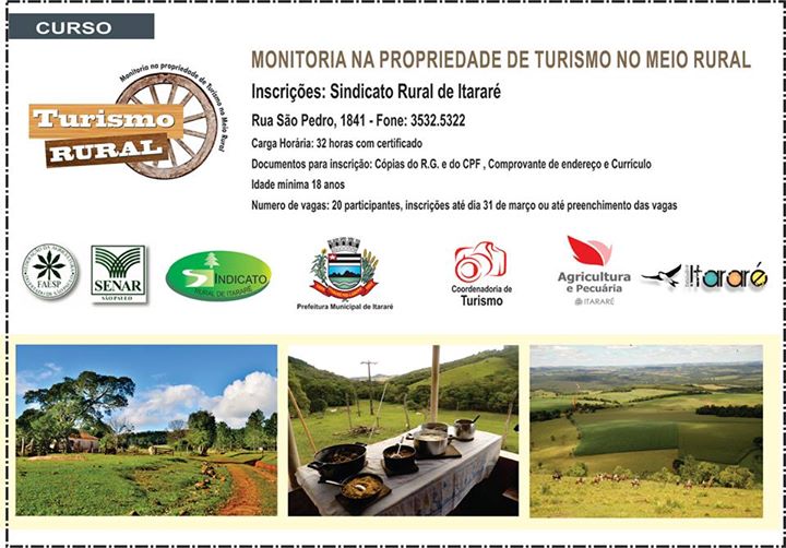 Prefeitura e Sindicato Rural de Itararé oferecem curso de Turismo Rural