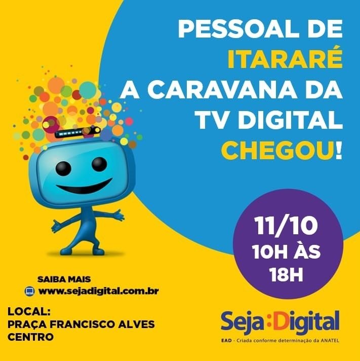 Itararé (SP) recebe ‘Caravana TV Digital’ nesta quinta-feira (11)