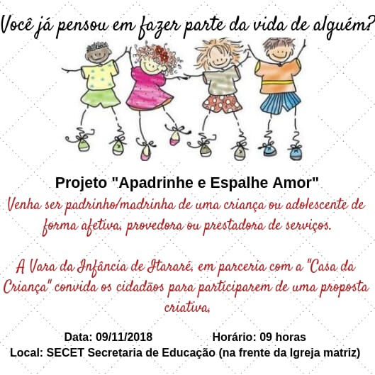 Prefeitura de Itararé (SP) promove 1º encontro do projeto ‘Apadrinhe e Espalhe Amor’
