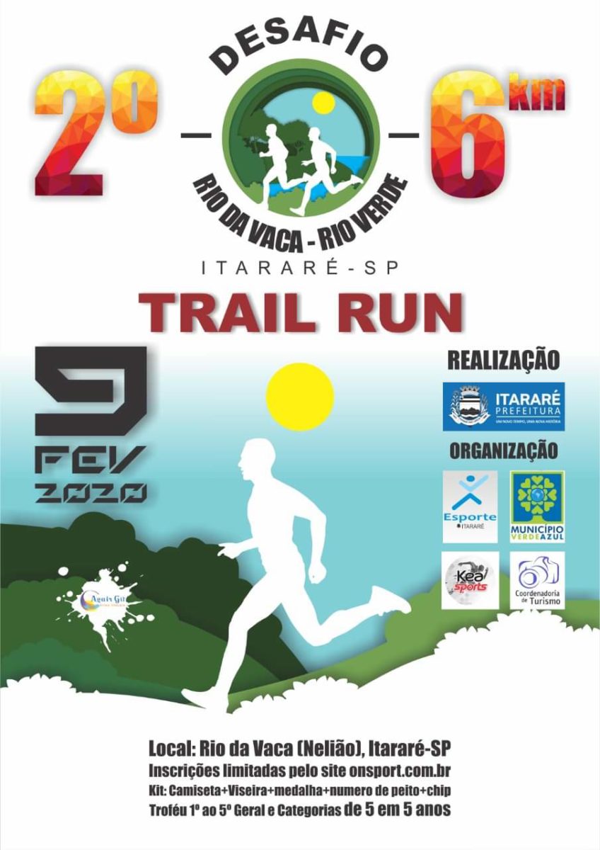 Prefeitura de Itararé (SP) promove 2º Desafio Rio Verde/Rio da Vaca Trail Run