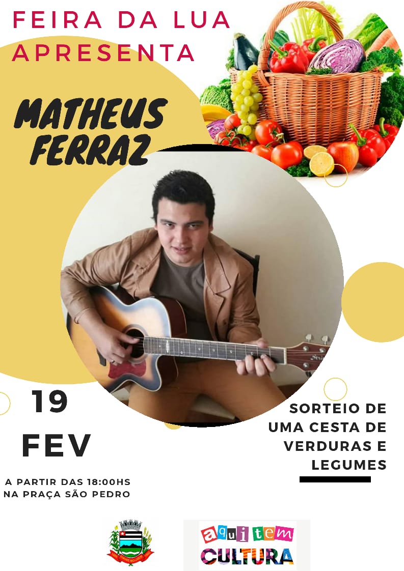 Feira da Lua em Itararé (SP) apresenta Matheus Ferraz nesta quarta-feira (19) 