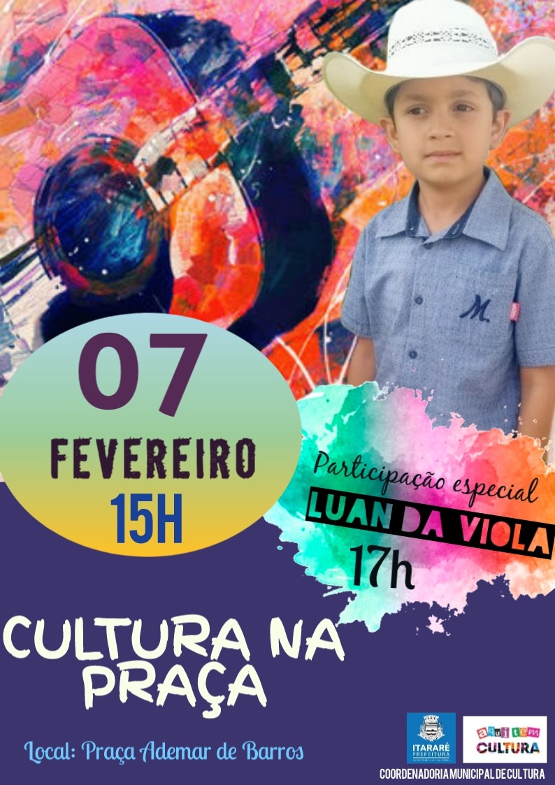 Prefeitura de Itararé (SP) promove ‘Cultura na Praça’ nesta sexta-feira (07)