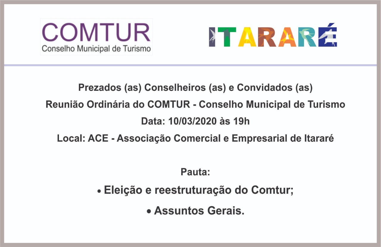 Comtur de Itararé (SP) promoverá eleições na terça-feira (10)