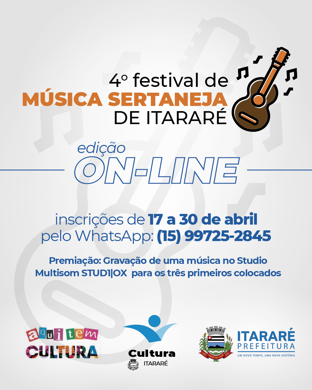 Prefeitura de Itararé (SP) abre inscrições para o 4º Festival de Música Sertaneja