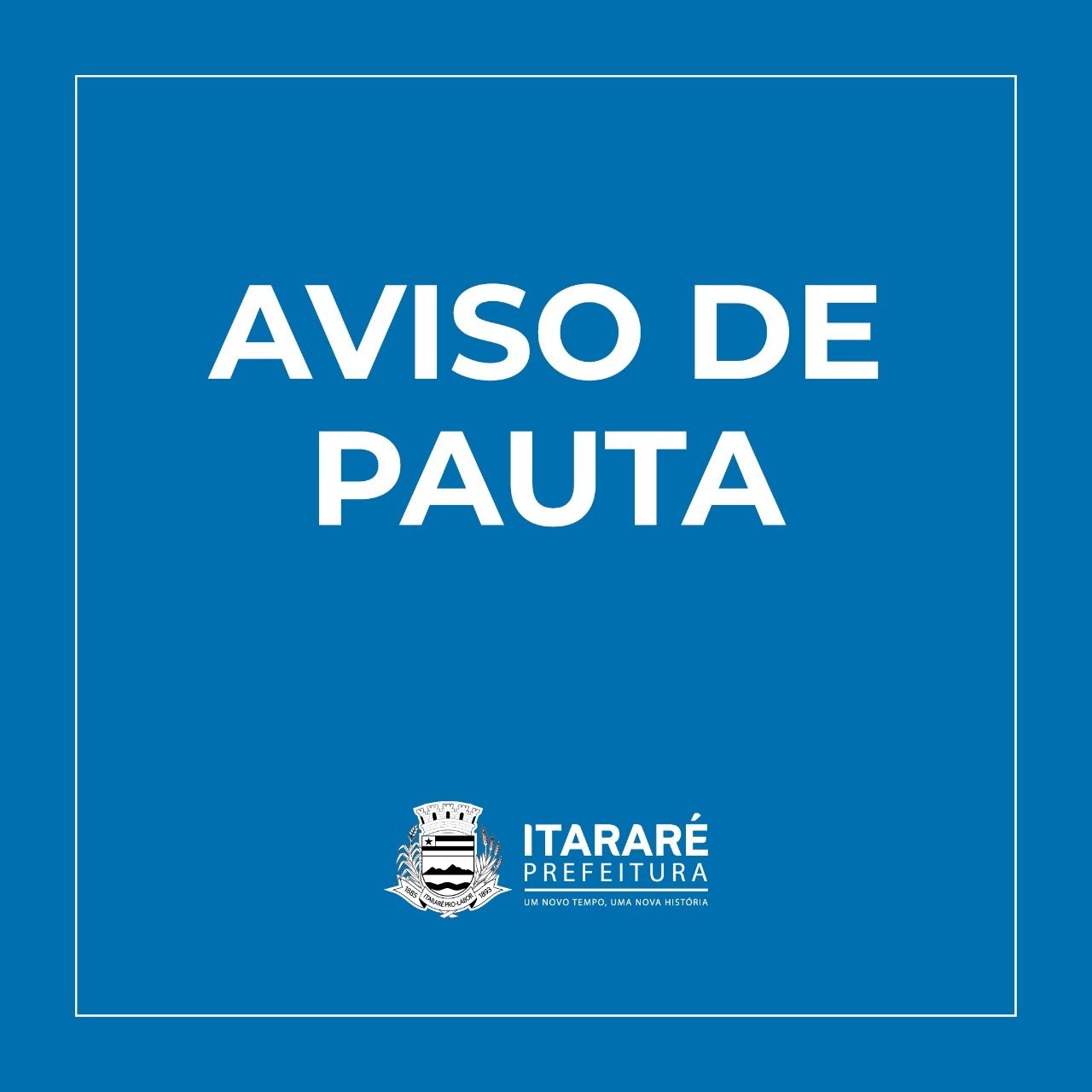 AVISO DE PAUTA: COLETIVA DE IMPRENSA – Prefeito de Itararé (SP) fala sobre medidas contra o Coronavírus