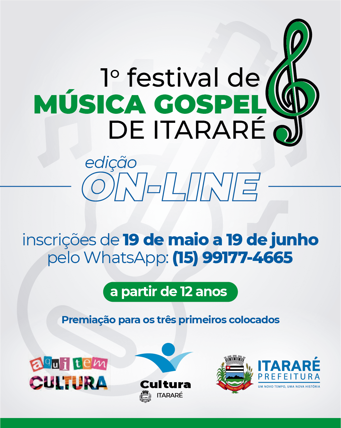 Prefeitura de Itararé (SP) promoverá 1º Festival de Música Gospel