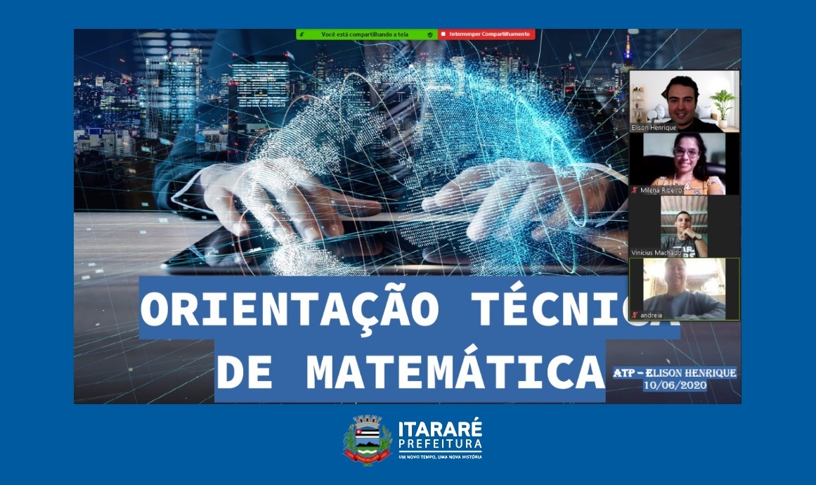 Prefeitura de Itararé (SP) realiza orientação técnica de Matemática on-line