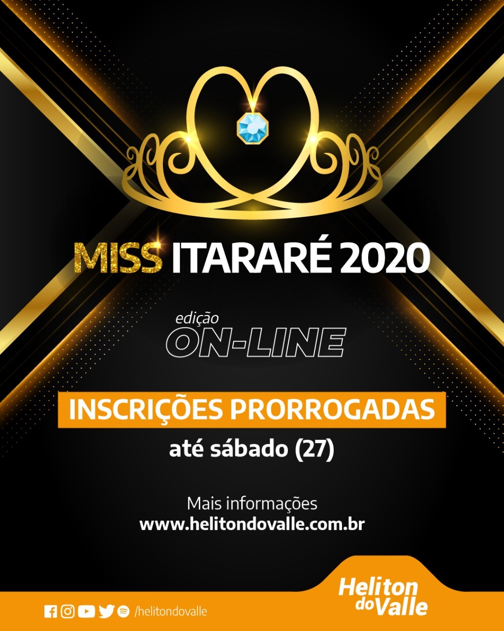 Prefeitura de Itararé (SP) prorroga inscrições para o Miss 2020