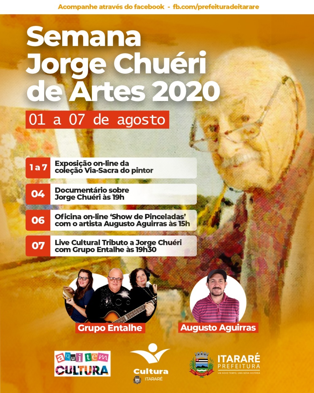 Itararé (SP) 127 anos: Prefeitura promove II Semana Jorge Chuéri de Artes