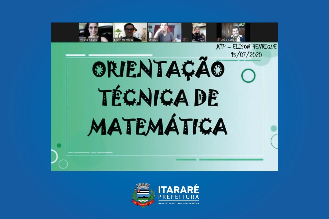 Prefeitura de Itararé (SP) promove mais uma Orientação Técnica de Matemática