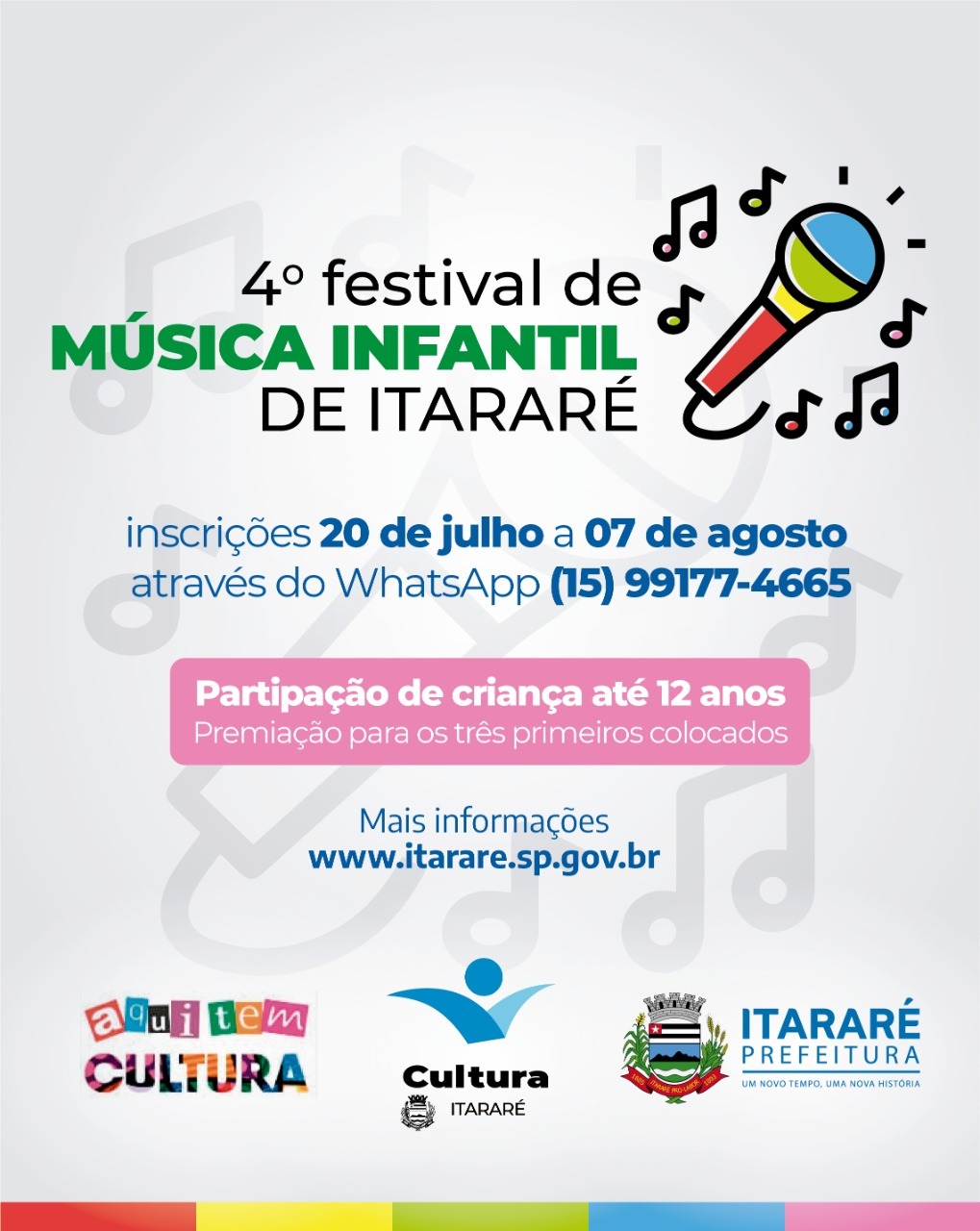Abertas as inscrições para o 4º Festival de Música Infantil de Itararé (SP)