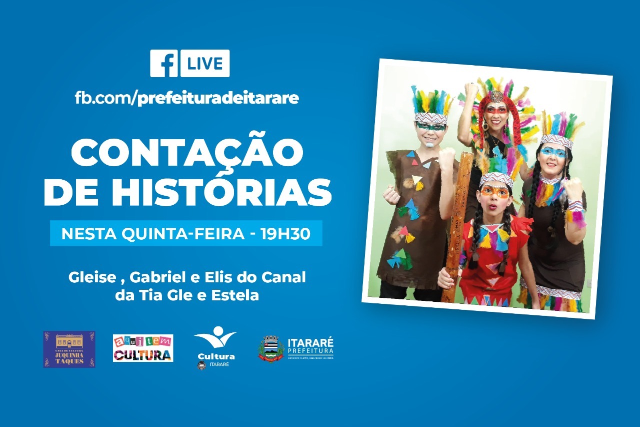 Prefeitura de Itararé (SP) realizará live de contação de histórias nesta quinta-feira (06)