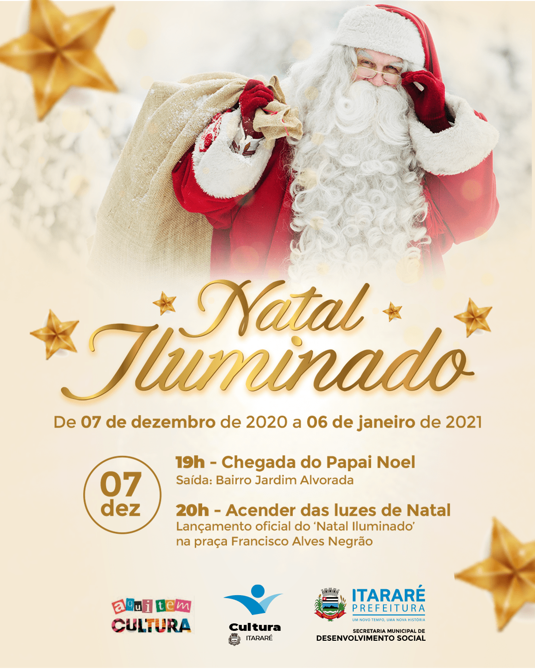 Prefeitura de Itararé (SP) inaugura decoração de Natal nesta segunda-feira (07)