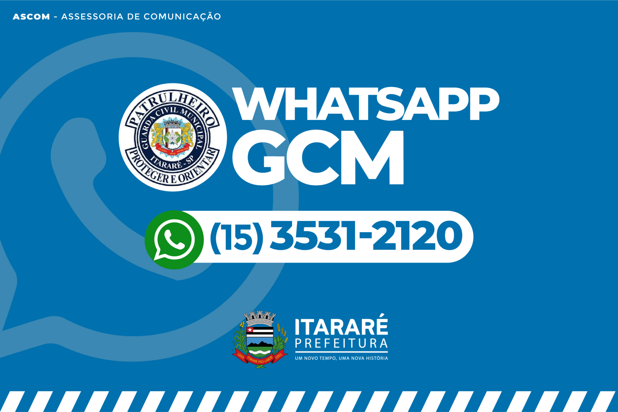 GCM de Itararé (SP) lança novo canal de denúncias por WhatsApp