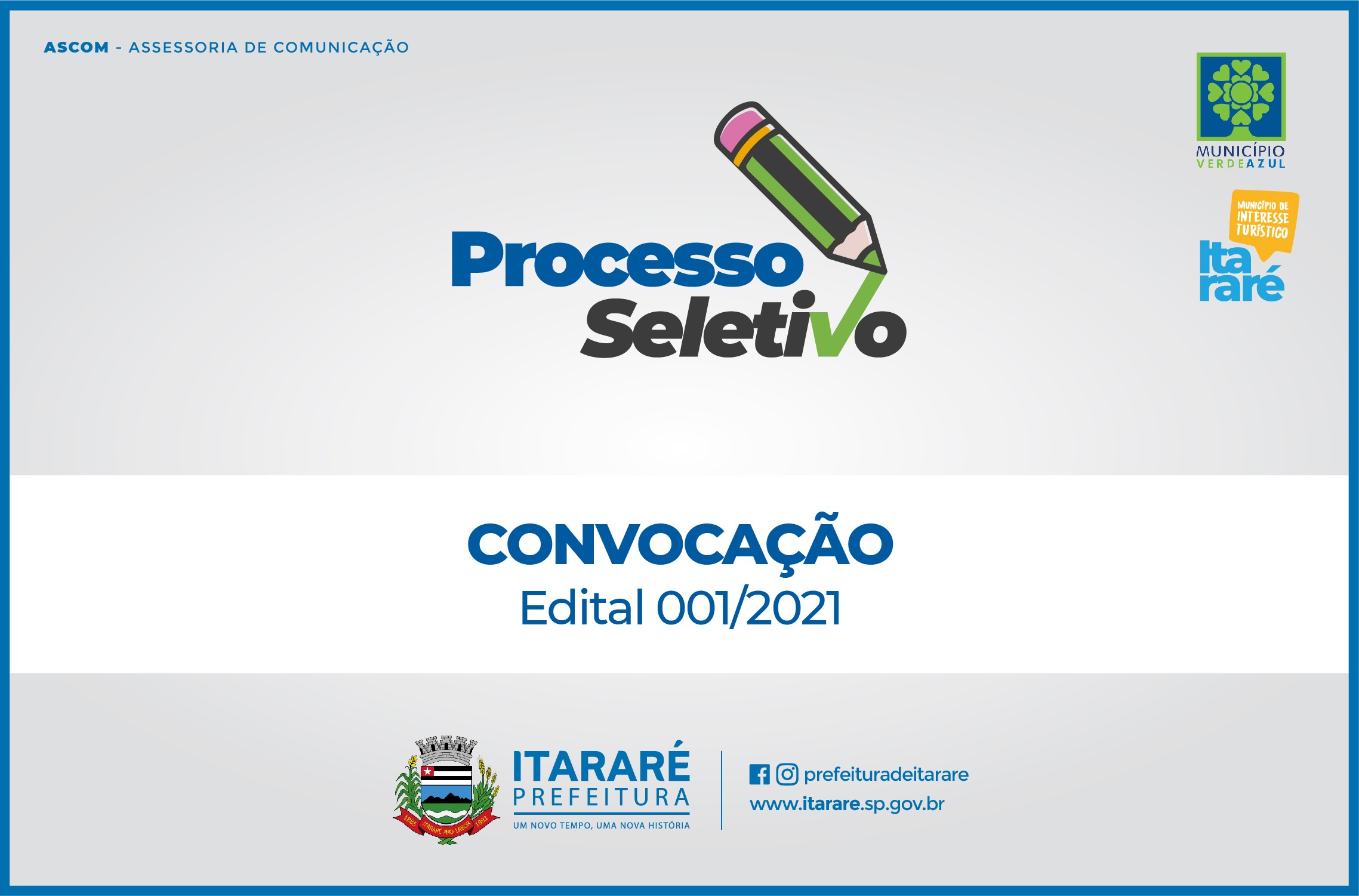 Prefeitura de Itararé (SP) divulga edital de convocação para estagiários