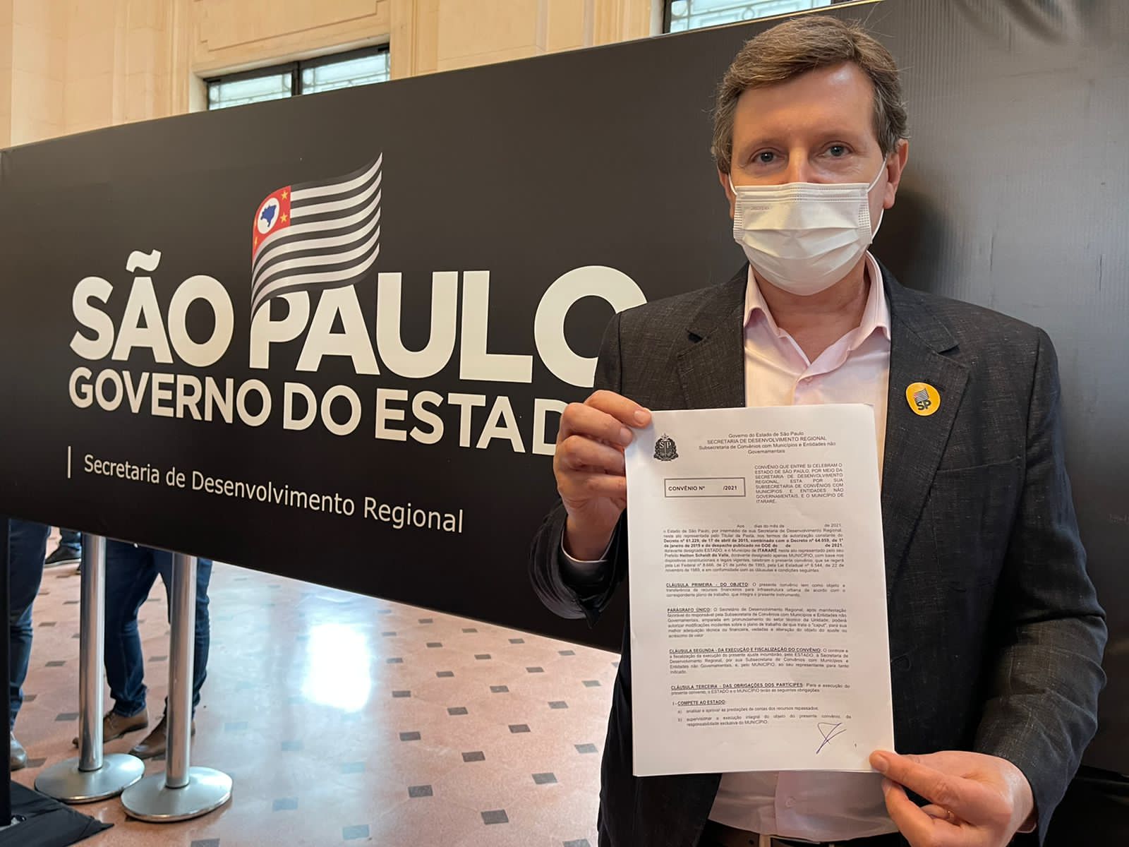 Em São Paulo, prefeito de Itararé (SP) conquista R$800 mil para obras de infraestrutura