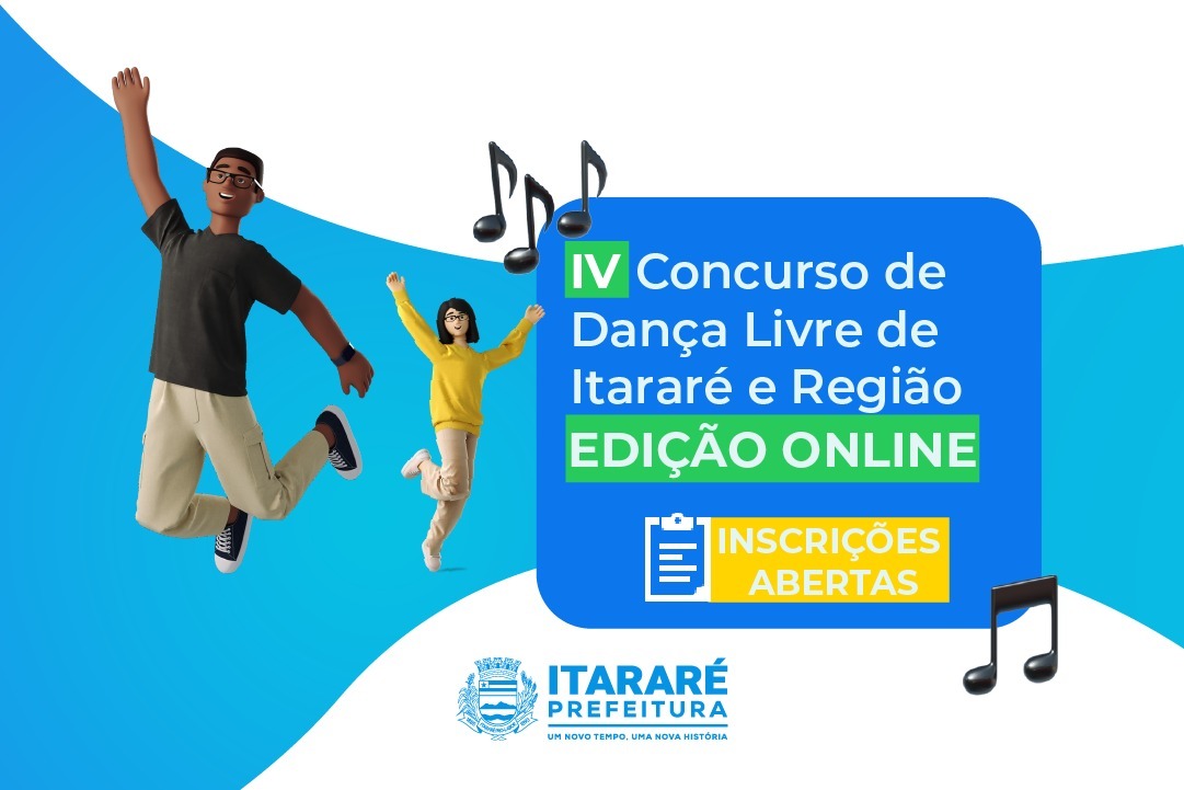 Cultura de Itararé (SP) abre inscrições para IV Concurso de Dança Livre de Itararé e Região – Edição Online