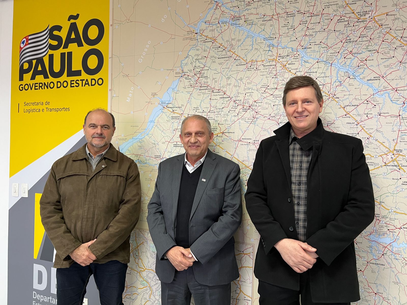 Em São Paulo, prefeito de Itararé (SP) reúne-se com superintendente do DER, Edson Caram