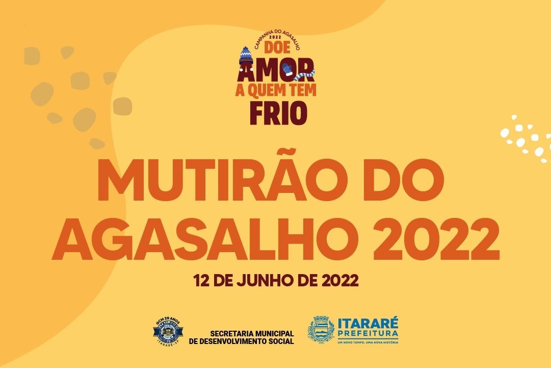 Campanha do Agasalho 2022: Prefeitura de Itararé (SP) realiza mutirão de arrecadação no domingo (12)