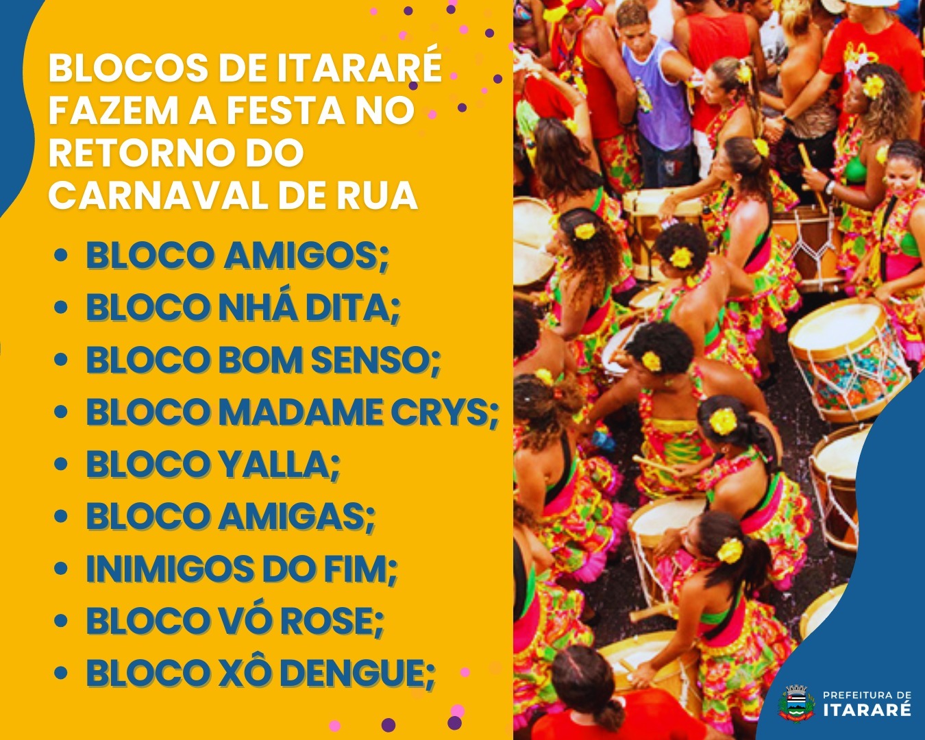 Blocos prometem agitar a rua no retorno do Carnaval de Itararé (SP)