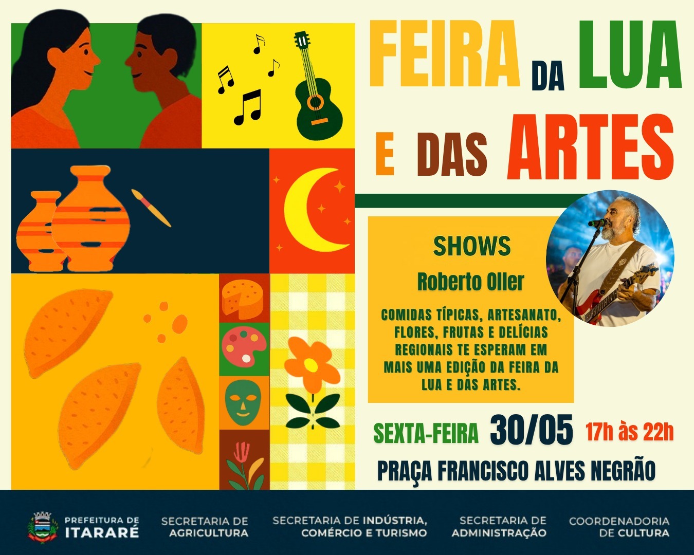 Feira da Lua e das Artes retorna à Praça Francisco Alves Negrão nesta sexta-feira (30)