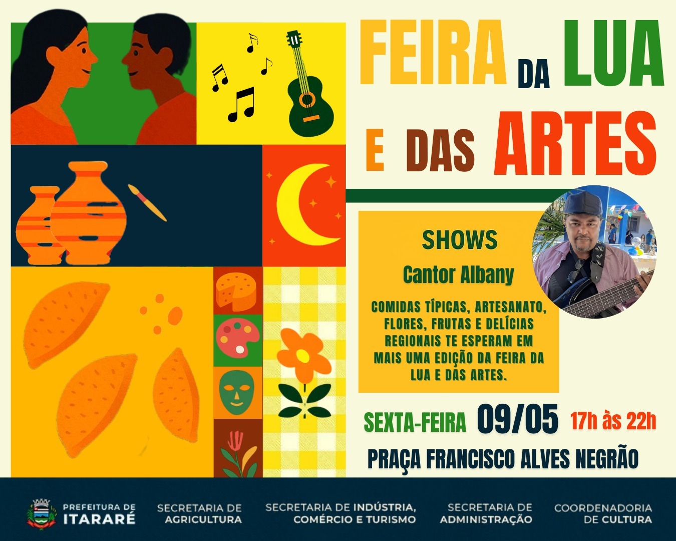 Itararé (SP) recebe mais uma edição da Feira da Lua e das Artes nesta sexta-feira (09)