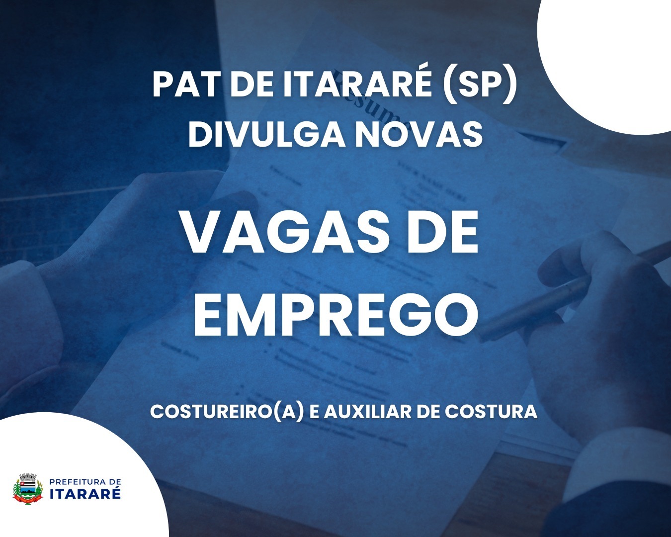 PAT de Itararé (SP) divulga novas vagas de emprego para costureiro(a) e auxiliar de costura