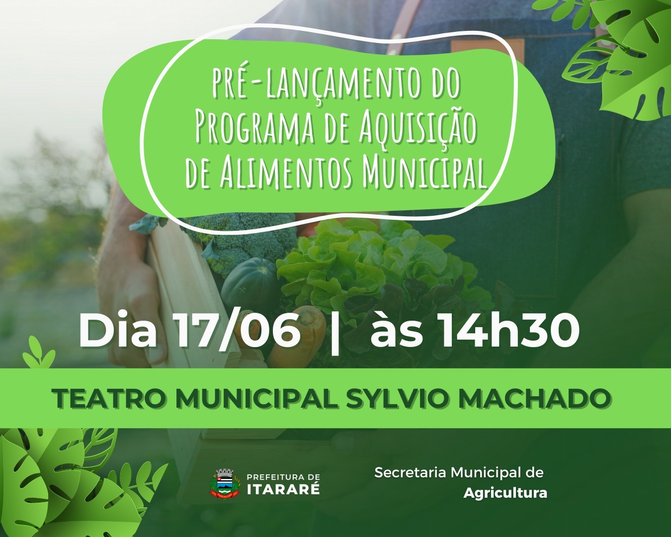 Prefeitura de Itararé (SP) promove pré-lançamento do PAAM no dia 17 de junho
