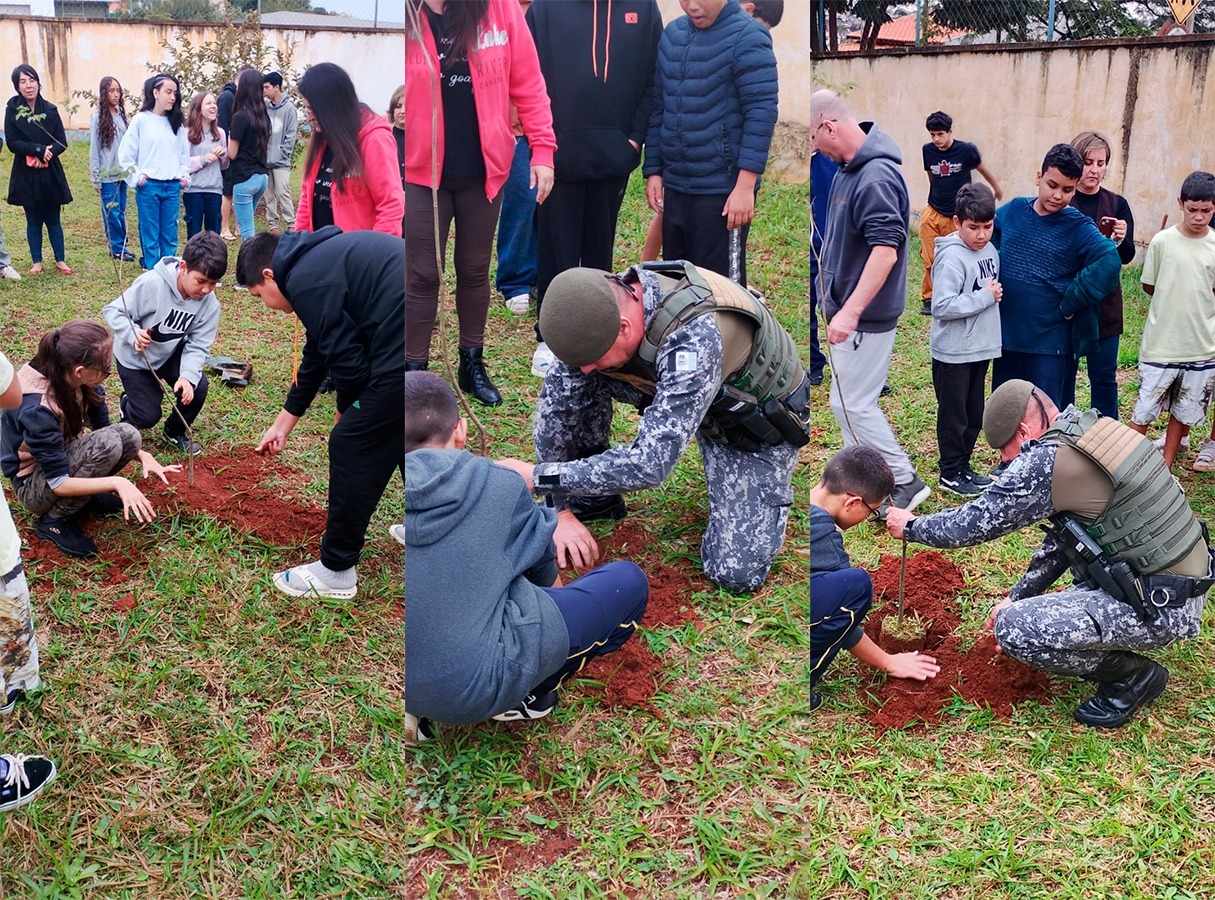 GCM realiza ação ambiental em escola de Itararé (SP) em comemoração ao Dia Mundial do Meio Ambiente