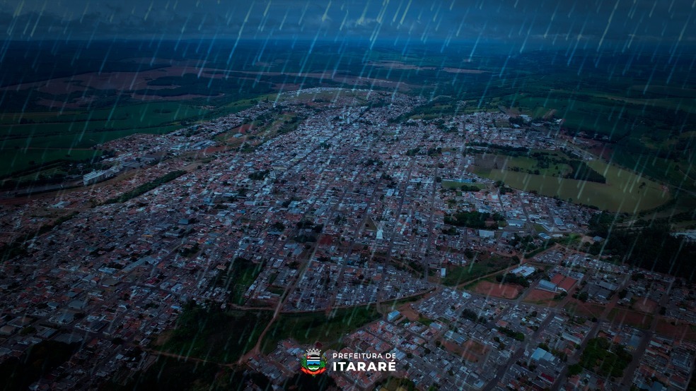 Chuva intensa atinge Itararé (SP), mas não causa danos ou ocorrências
