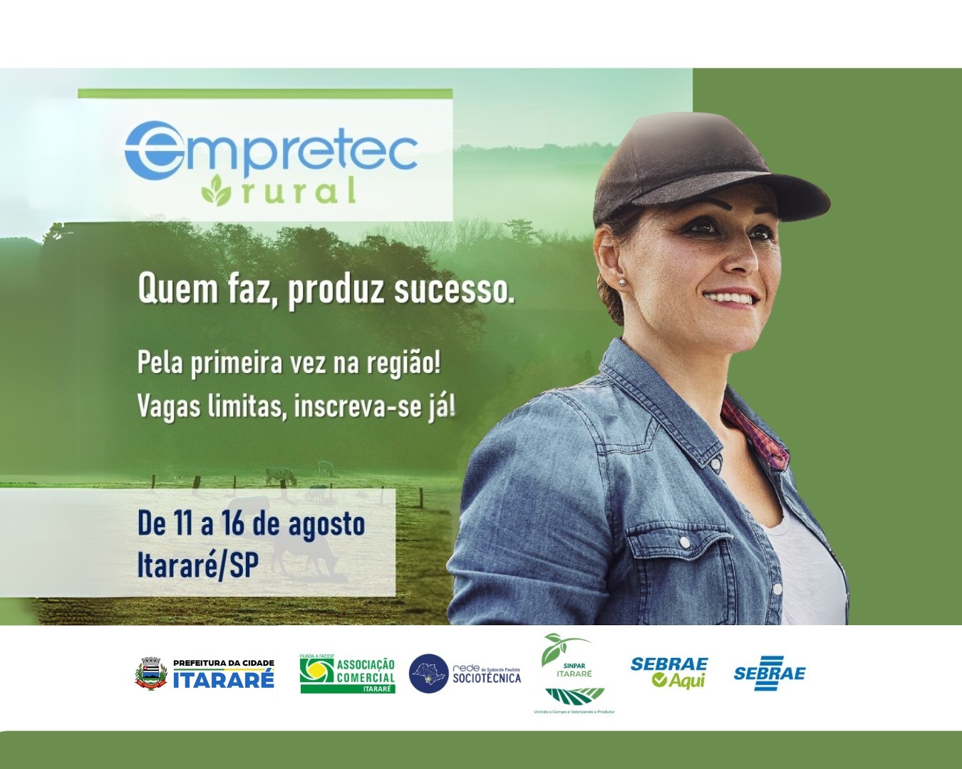 Itararé (SP) recebe turma inédita do Empretec Rural, seminário internacional voltado ao agronegócio
