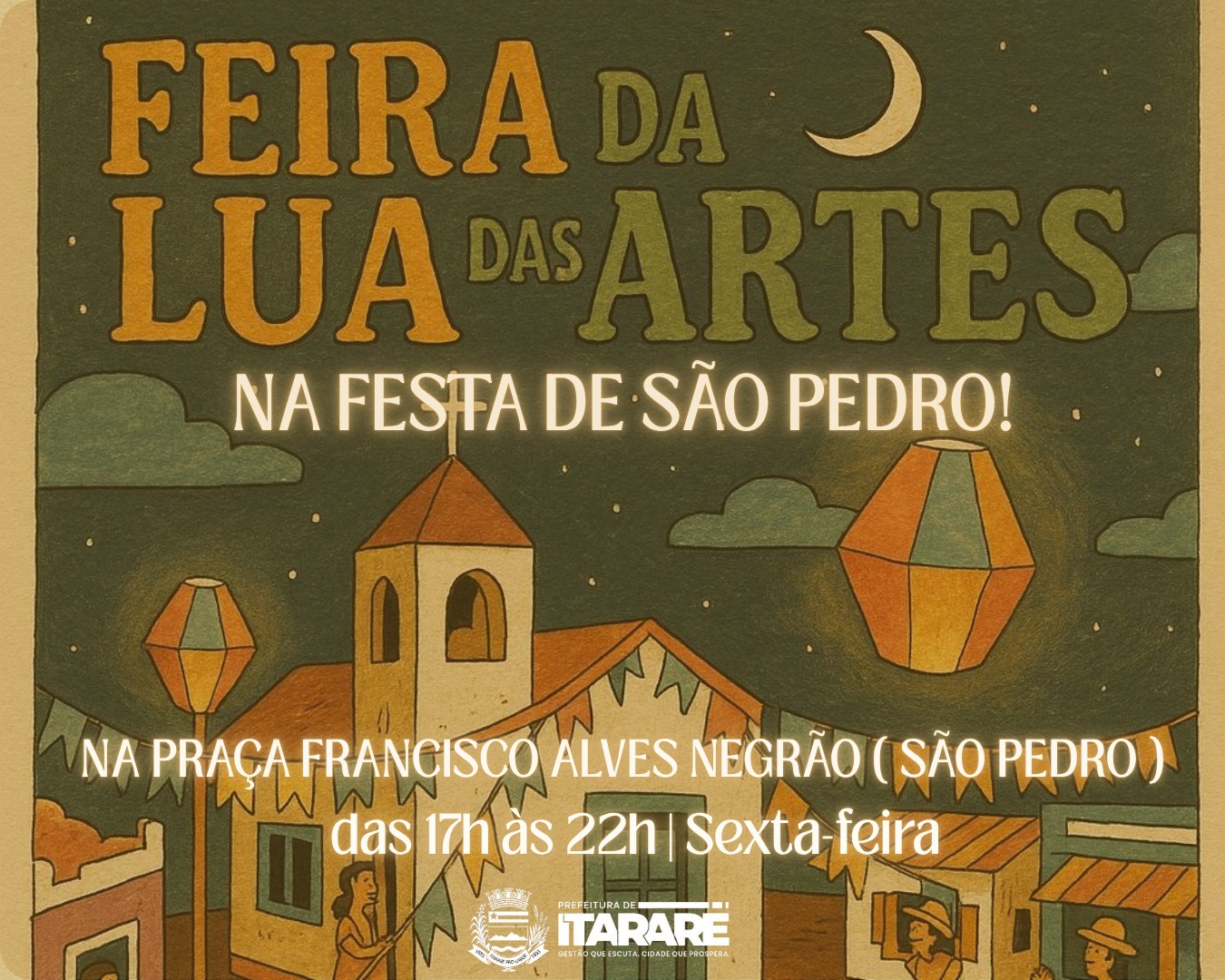 Parceria entre Feira da Lua e das Artes e Festa de São Pedro continua esta semana em Itararé (SP)